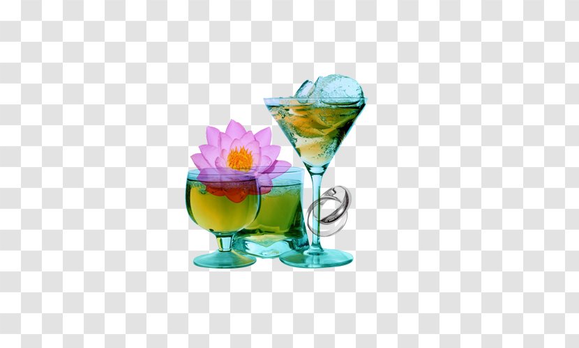 Blue Hawaii Ice Cream Beer Cocktail Martini - Alcoholic Drink Transparent PNG