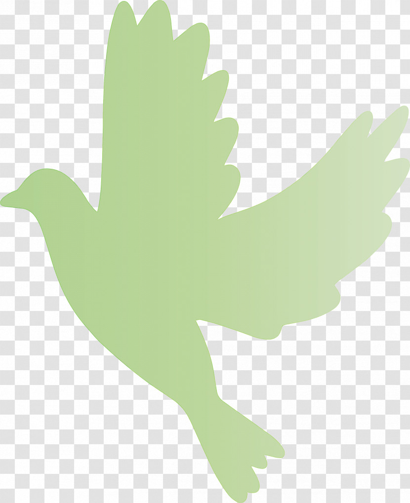 Green Leaf Wing Bird Beak Transparent PNG