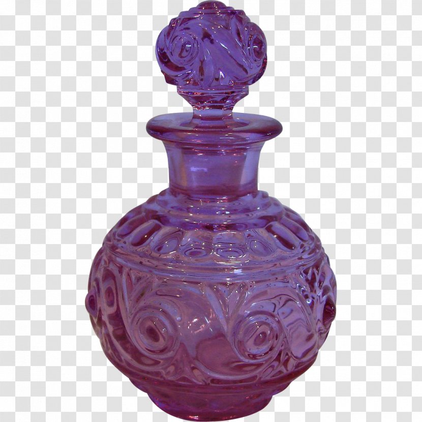 English Lavender Perfume Glass Bottle Vase - Antique Transparent PNG