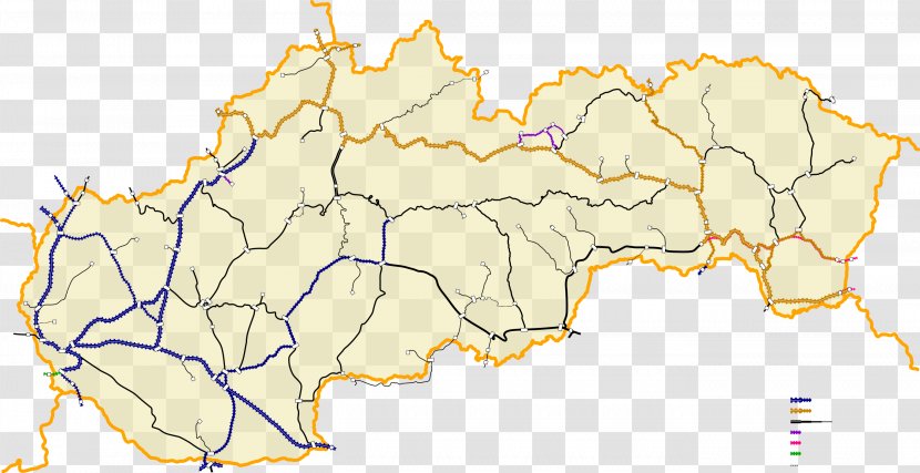 Rail Transport Slovakia Train Railway - Map Transparent PNG