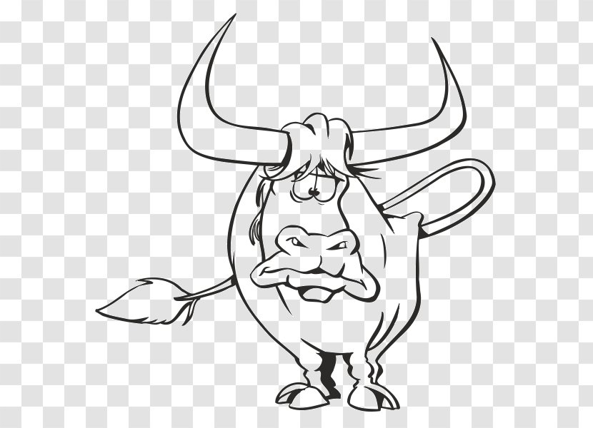 Image Cartoon Clip Art Baka Black And White - Wildlife - Bull Drawing Transparent PNG