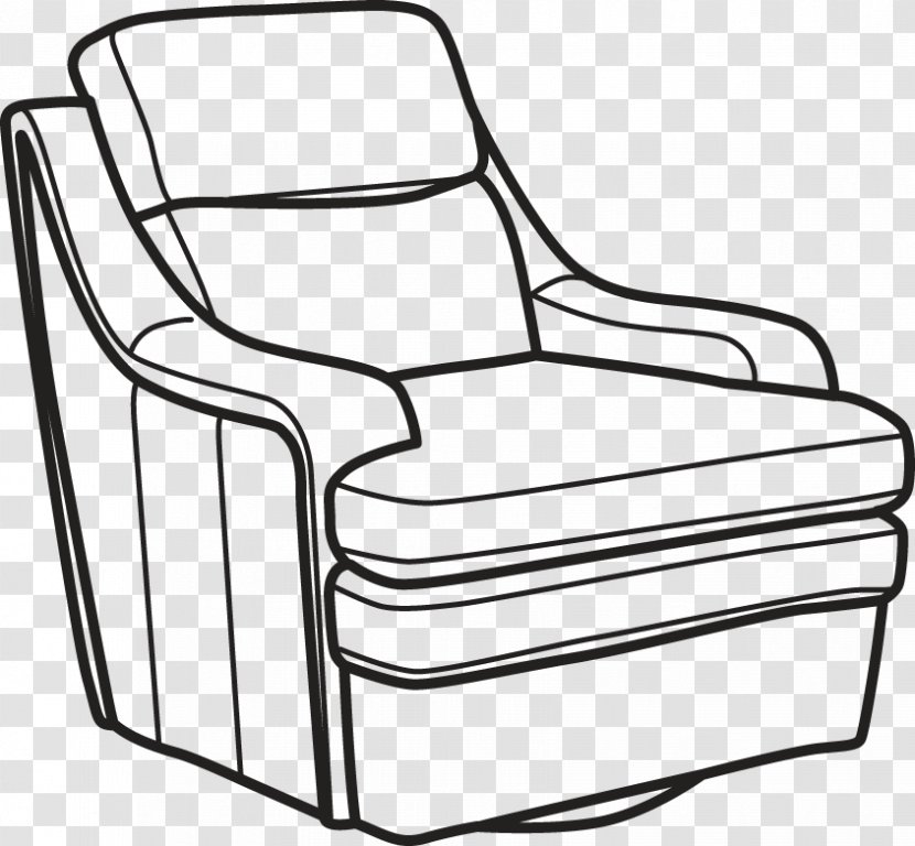 Chair White Line Art - Furniture Transparent PNG