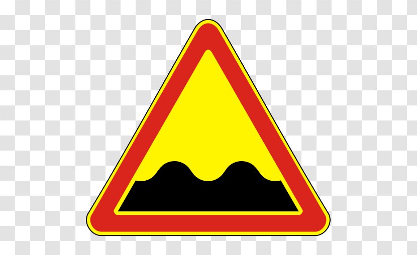 Road Cartoon - Speed Bump - Signage Triangle Transparent PNG