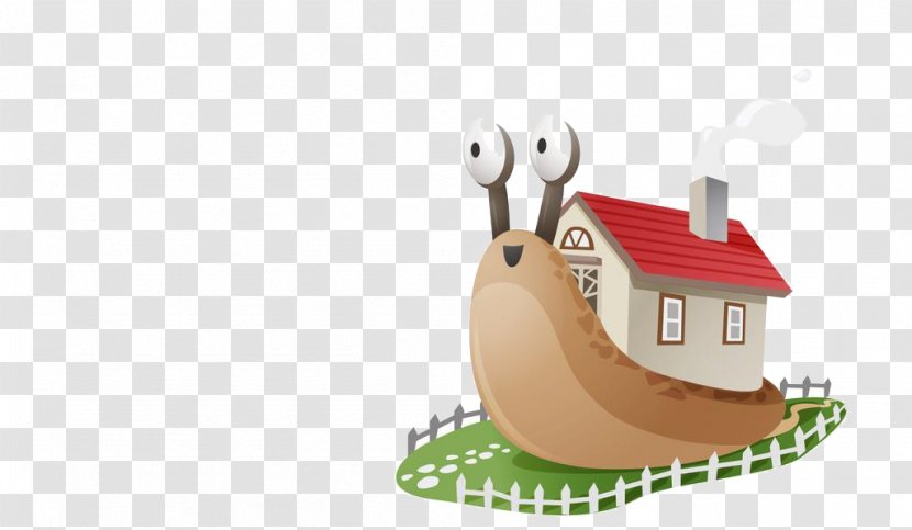 Cartoon House Real Property - Location - Snail Transparent PNG