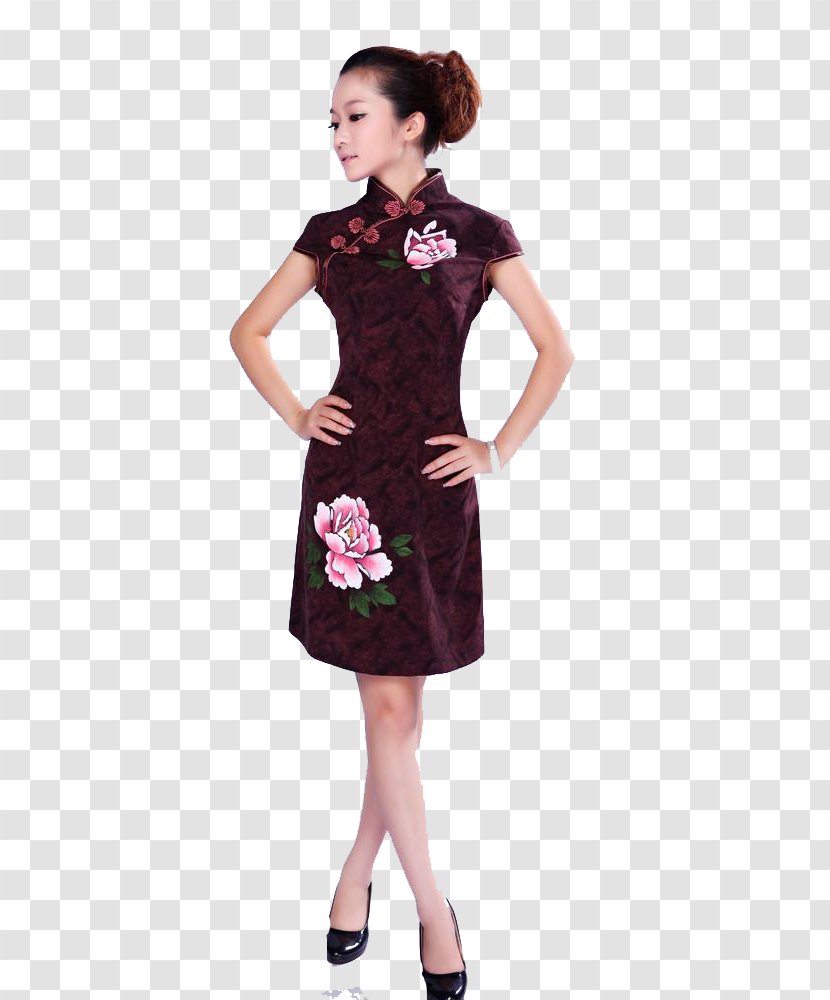 Cheongsam Download Wallpaper - Watercolor - Woman Transparent PNG