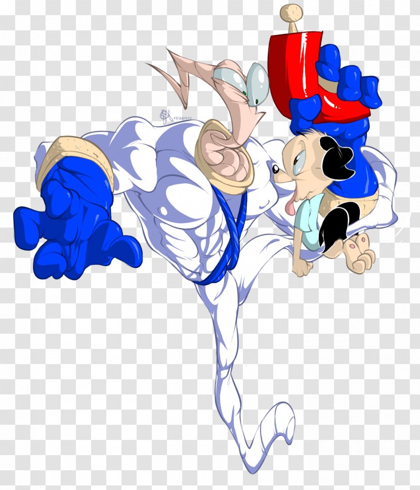 Earthworm Jim Vertebrate Human Character - Cartoon Transparent PNG