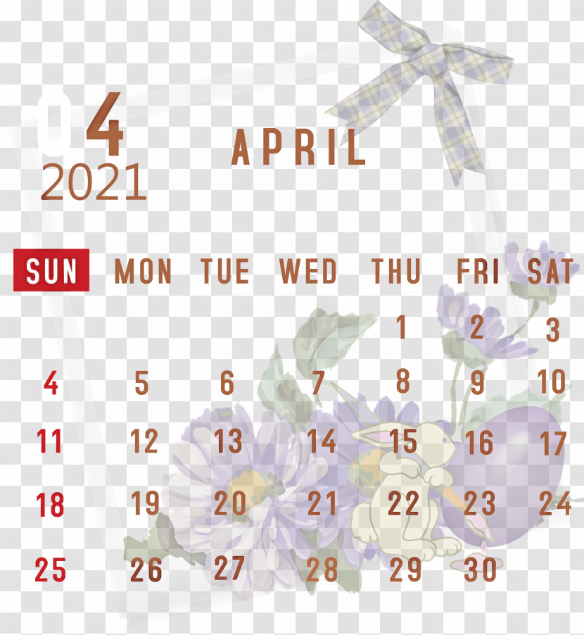 April 2021 Printable Calendar April 2021 Calendar 2021 Calendar Transparent PNG