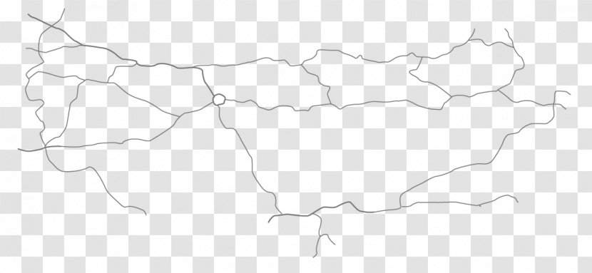Sketch Line Angle Design Map - Monochrome - M Transparent PNG