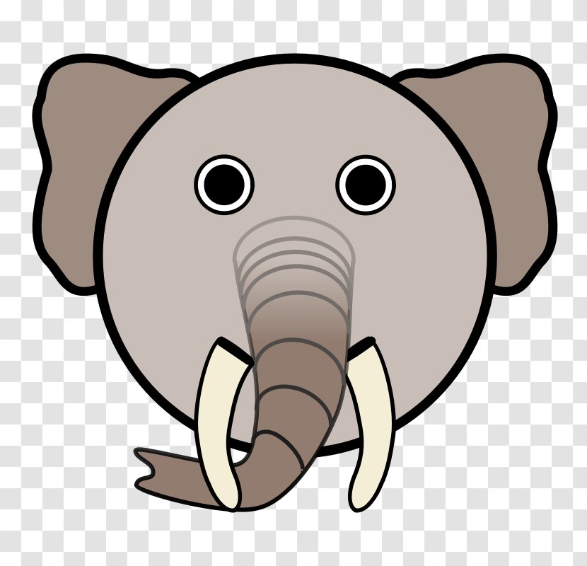 Elephant Cartoon Drawing Clip Art - Circus - Face Transparent PNG