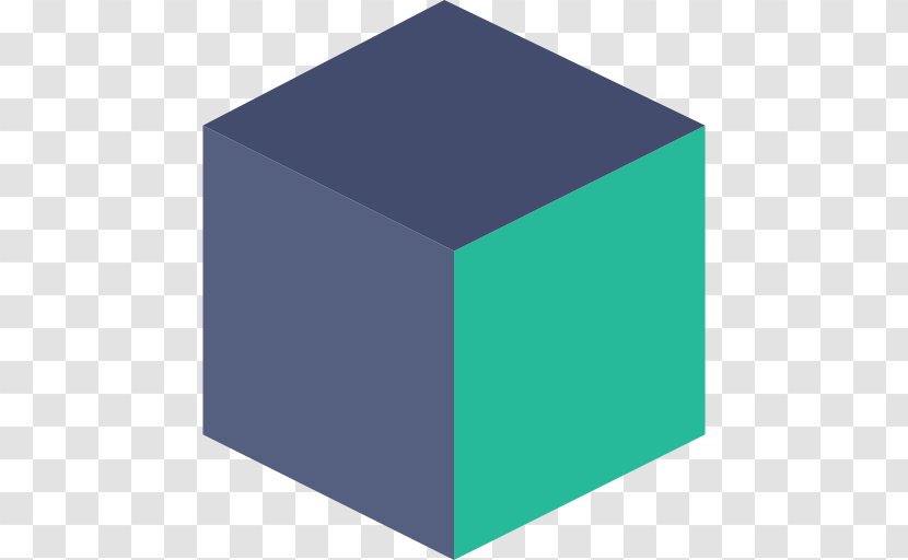 Cube Three-dimensional Space - Blue Transparent PNG