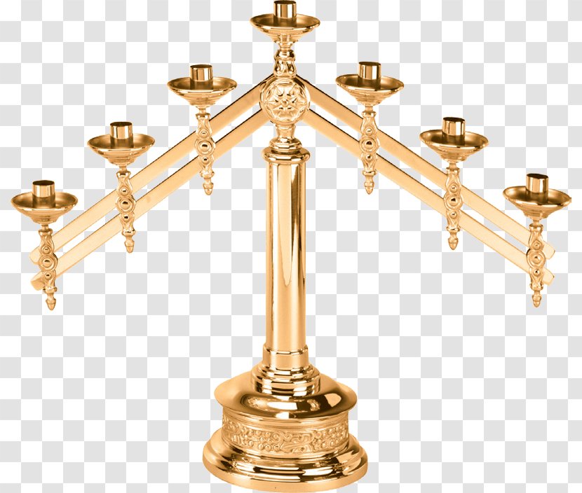 Brass Candelabra Altar 01504 - Candle Transparent PNG