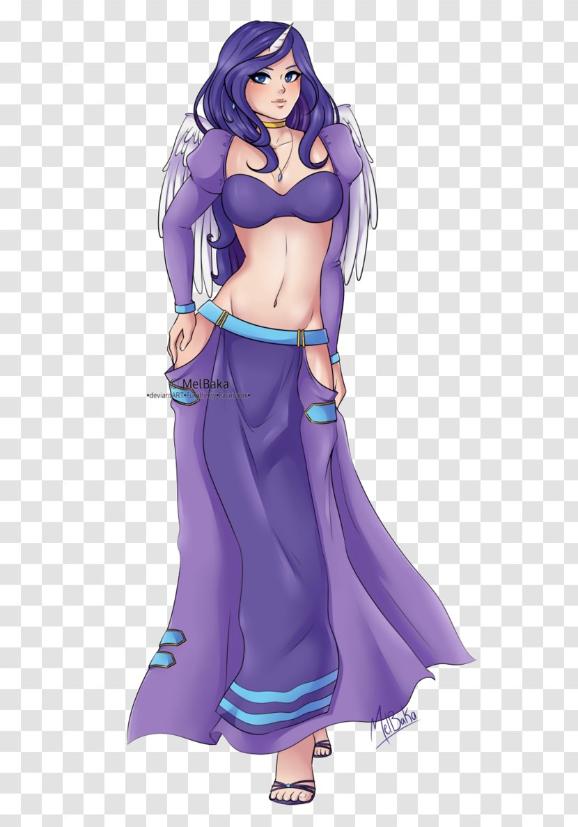 Rarity Belly Dance Art Winged Unicorn - Watercolor Transparent PNG