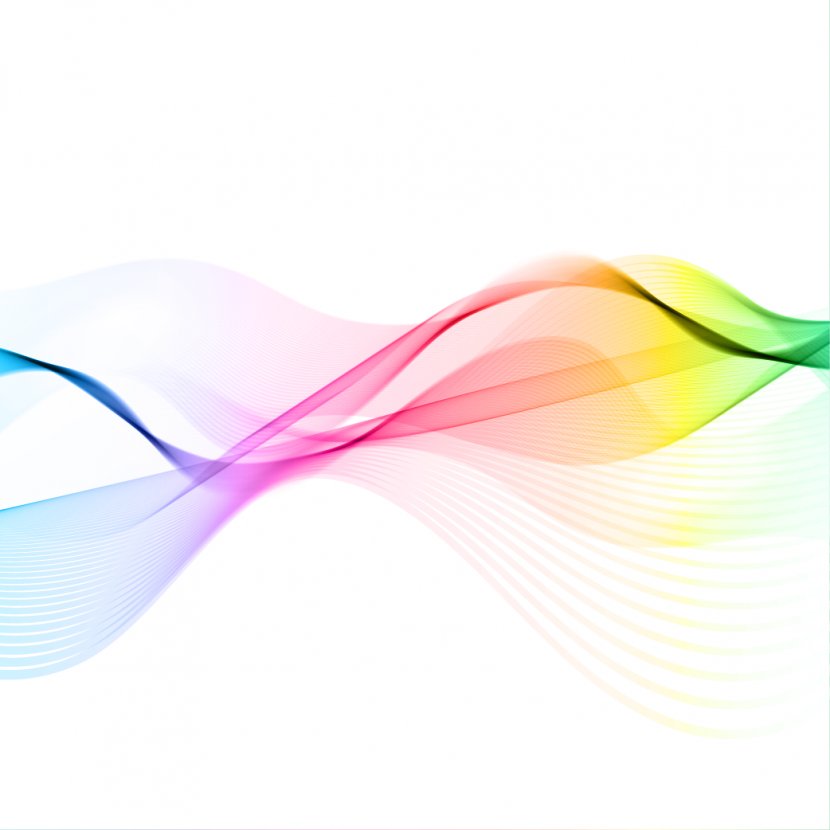 Sound Wave Color - Vector Rainbow Curve Picture Transparent PNG