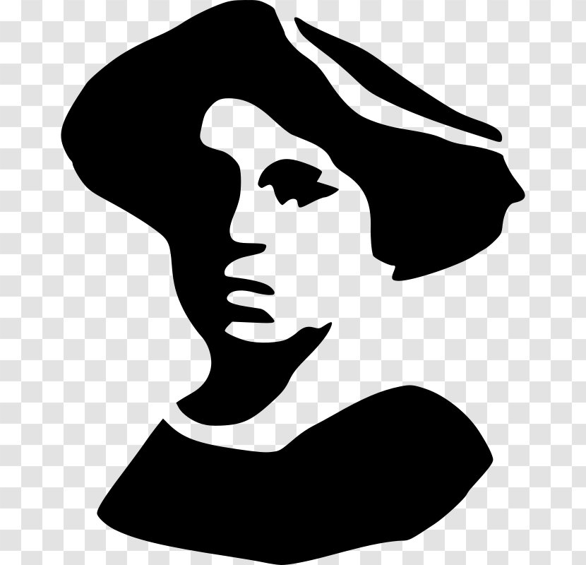 Emma Goldman Anarcha-feminism Black And White Clip Art - Monochrome - Feminist Stencil Transparent PNG