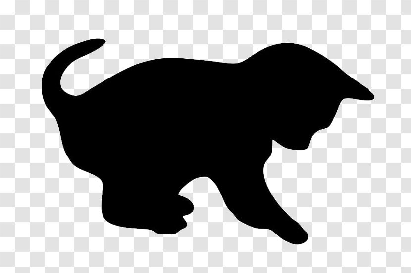 Cat Kitten Silhouette - Carnivoran - Chaton Transparent PNG