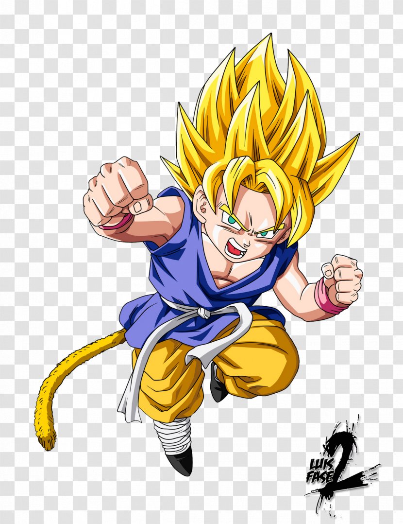 Goku Vegeta Majin Buu Baby Trunks - Watercolor Transparent PNG