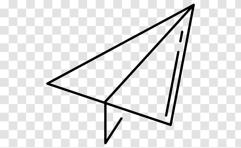 Triangle Point Line Art - Black M - Paper Plane Transparent PNG