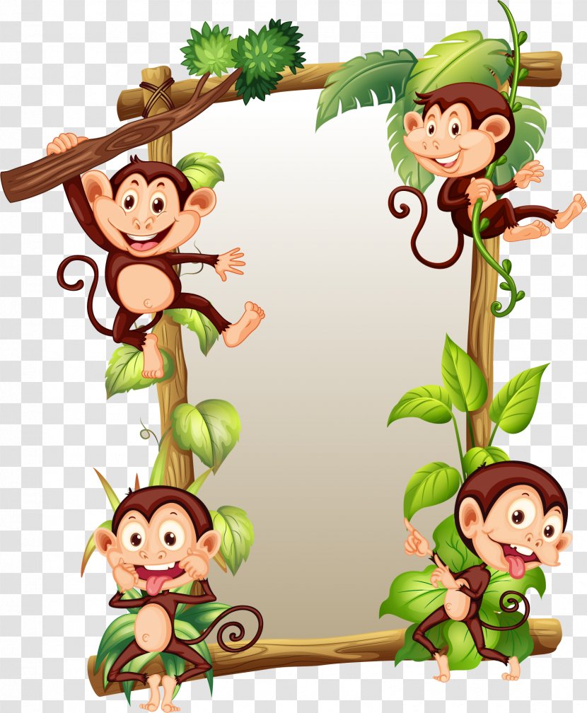 Ape CodeMonkey Illustration - Food - Vector Monkey Card Transparent PNG