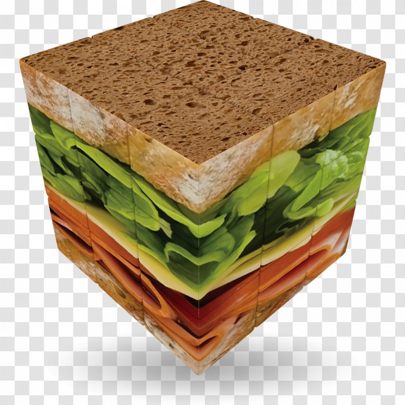 Jigsaw Puzzles V-Cube 7 Rubik's Cube Sandwich - Finger Food Transparent PNG