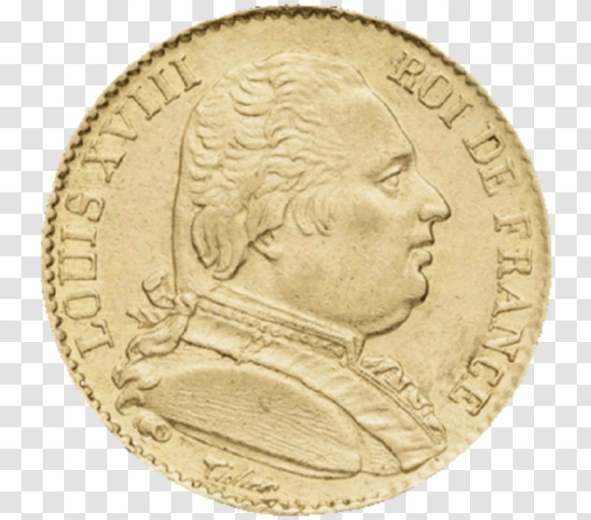 Gold Coin Napoléon Louis D'or - Metal Transparent PNG
