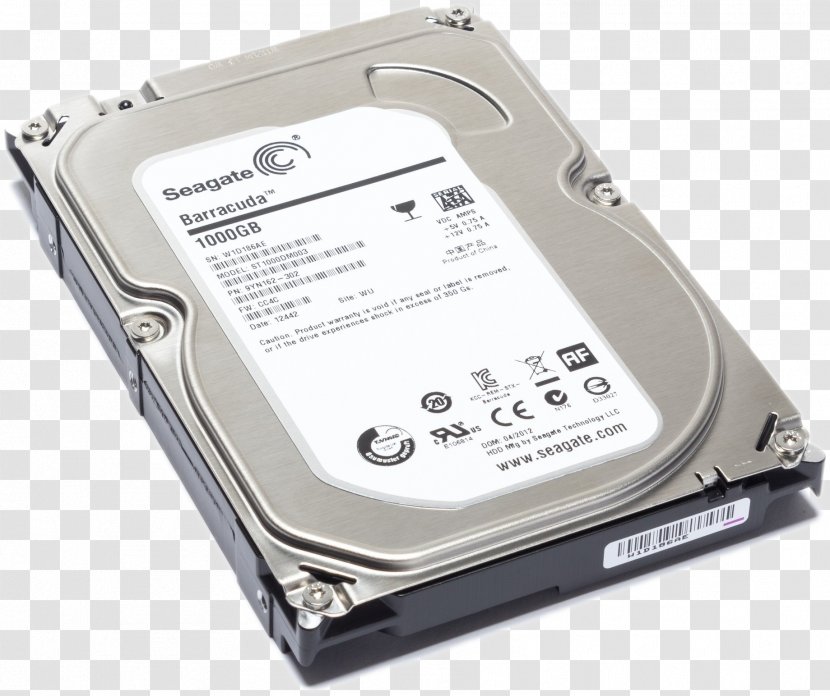 Hard Drives Seagate Barracuda Serial ATA Technology Terabyte - Electronic Device - Data Storage Transparent PNG