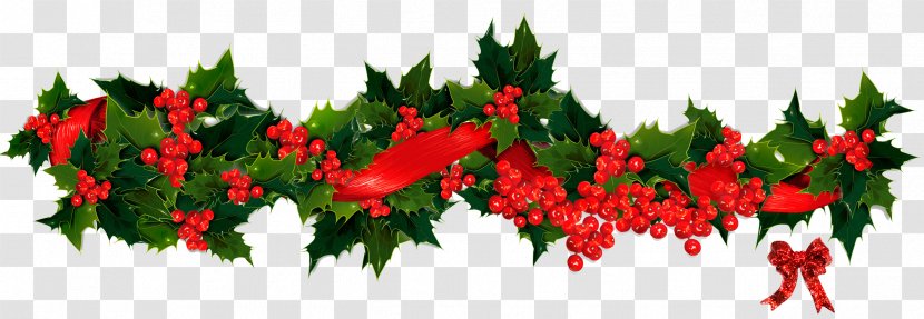 Garland Christmas Decoration Ornament Clip Art - Evergreen Transparent PNG