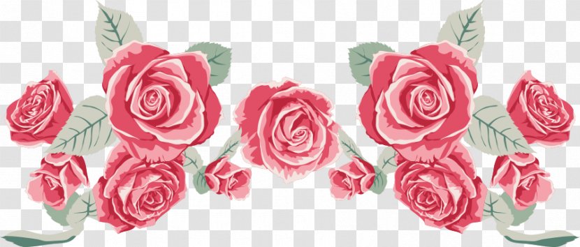 Garden Roses Beach Rose Pink - Floral Design Transparent PNG