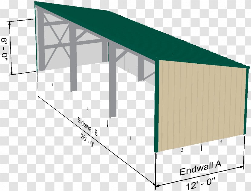Roof Steel Building Architecture House - Pole Framing Transparent PNG