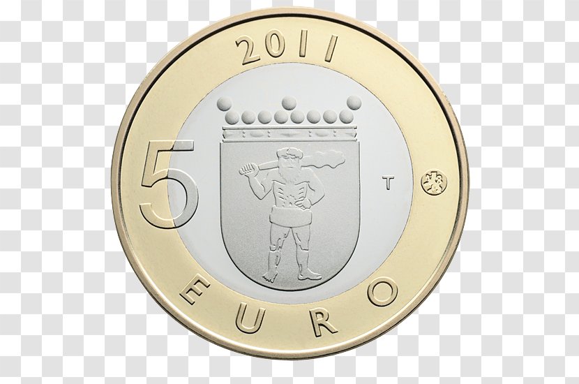 Finland Bi-metallic Coin 5 Euro Note - Denomination Transparent PNG