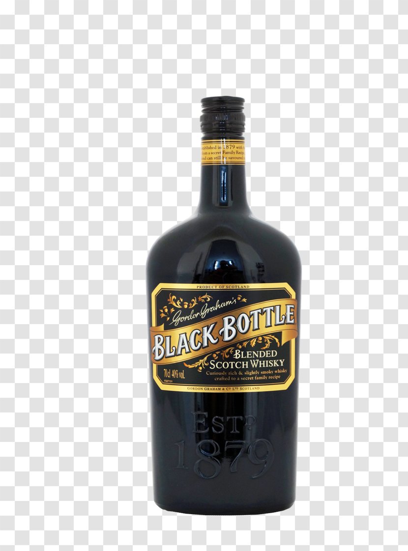 Liqueur Wine Scotch Whisky Whiskey Black Bottle Transparent PNG