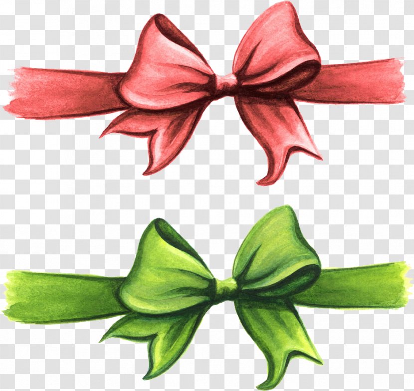 Watercolor Painting Ribbon Bow And Arrow Clip Art - Royaltyfree - Two Bows Transparent PNG