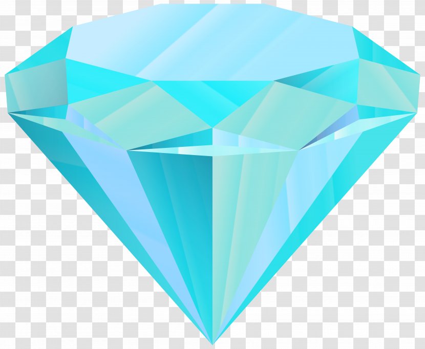Blue Diamond Clip Art - Turquoise - Image Transparent PNG