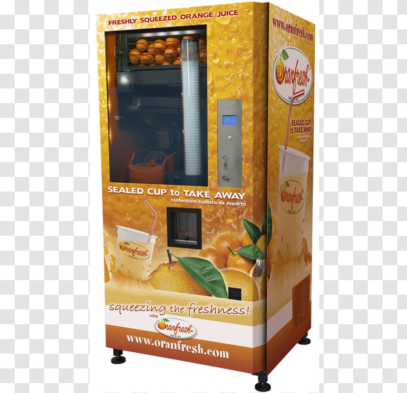 Orange Juice Vending Machines - Fruit - Takeaway Transparent PNG