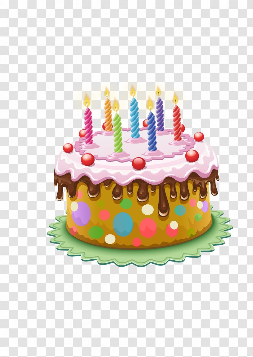 Birthday Cake Tart Cream Cupcake Clip Art - Happy To You - Cartoon Transparent PNG