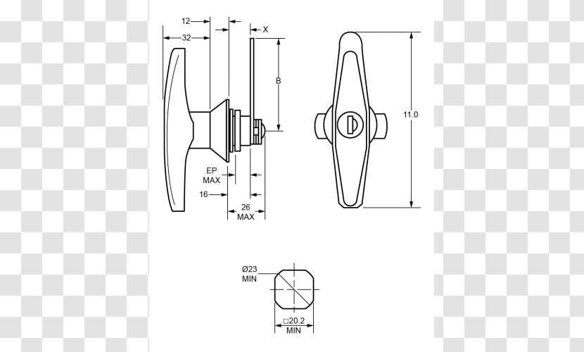 Drawing Euro-Locks France Lowe & Fletcher Inc Door Handle Belgium - Moorcroft Drive - 500 Euro Transparent PNG