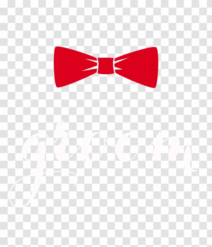 Bow Tie Line Font - Red - Design Transparent PNG