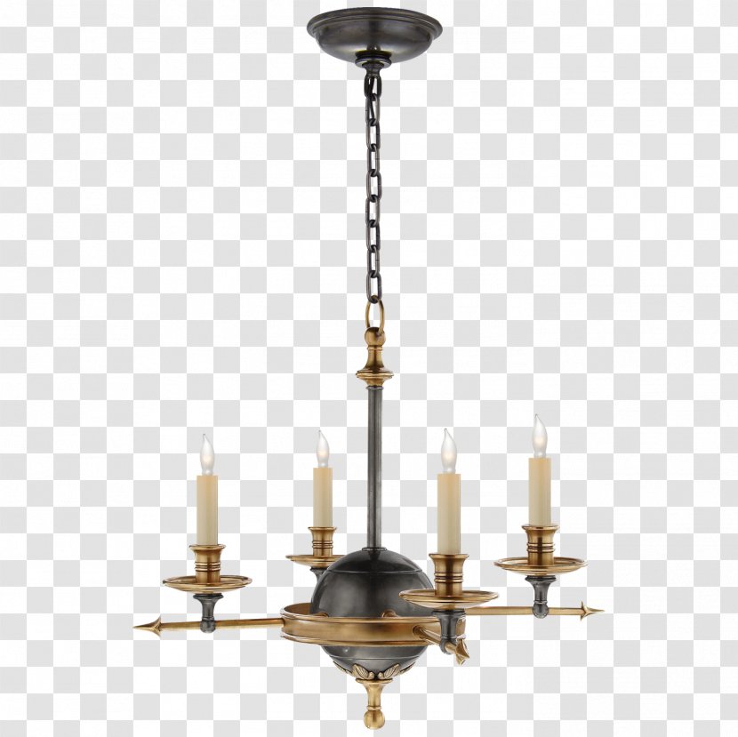 Visual Comfort Leaf And Arrow Chandelier CHC Corporation Of America Small In Bronze - Lighting Transparent PNG