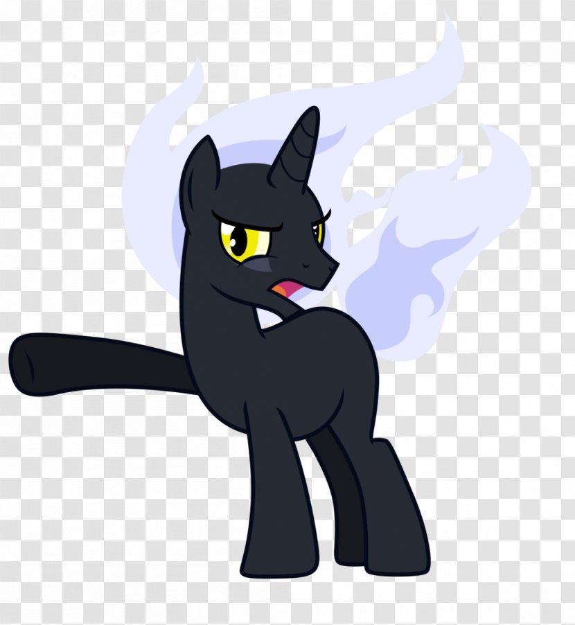 Black Cat Kitten Whiskers Horse - Character Transparent PNG