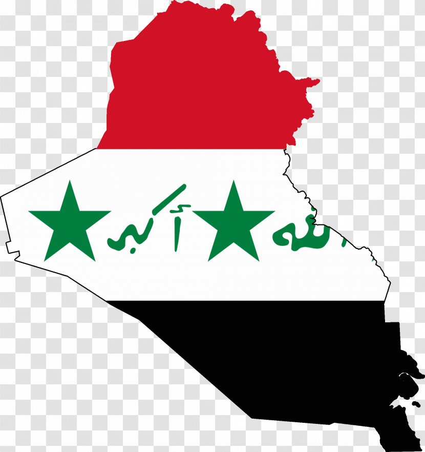 Flag Of Iraq Map - Blank Transparent PNG