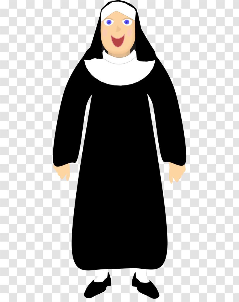 Nun Cartoon Clip Art - Religious Habit - Picture Of Transparent PNG