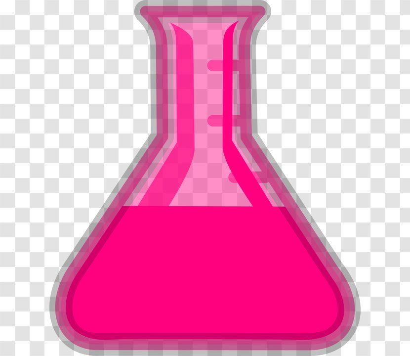 Beaker Laboratory Flasks Erlenmeyer Flask Glassware - Pink - Exam Transparent PNG