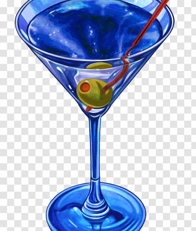 Blue Hawaii Martini Wine Glass Cocktail Garnish Transparent PNG