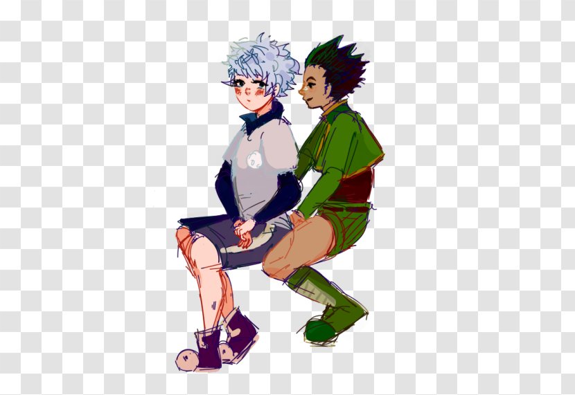 Clip Art Illustration Costume Human Behavior - Flower - Killua And Gon Kiss Transparent PNG