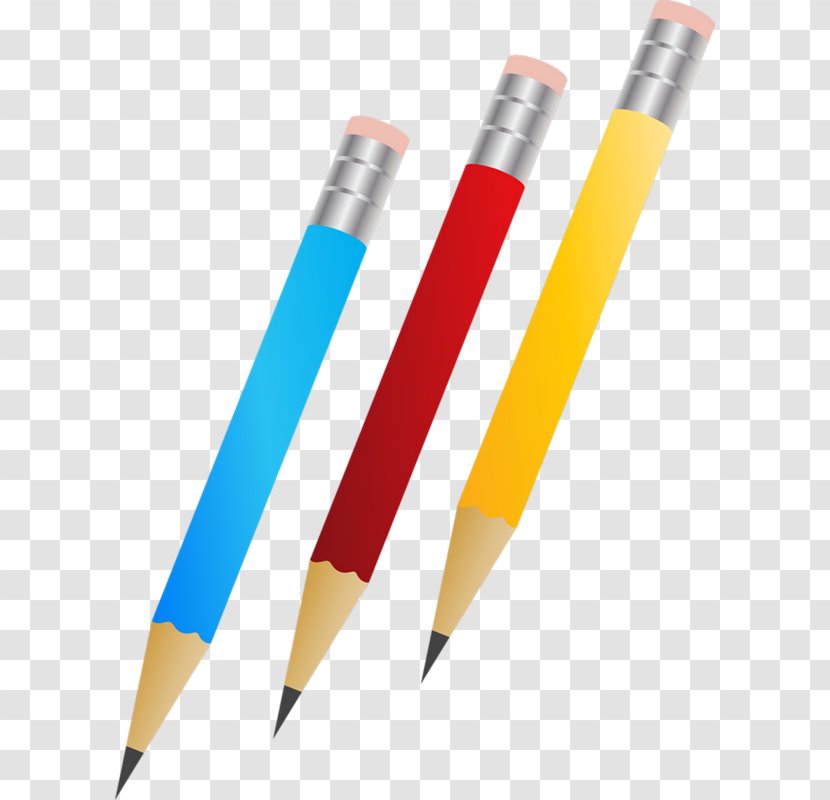 Pencil Clip Art - Painting - Decorative Hand-painted Cartoon School Supplies Transparent PNG