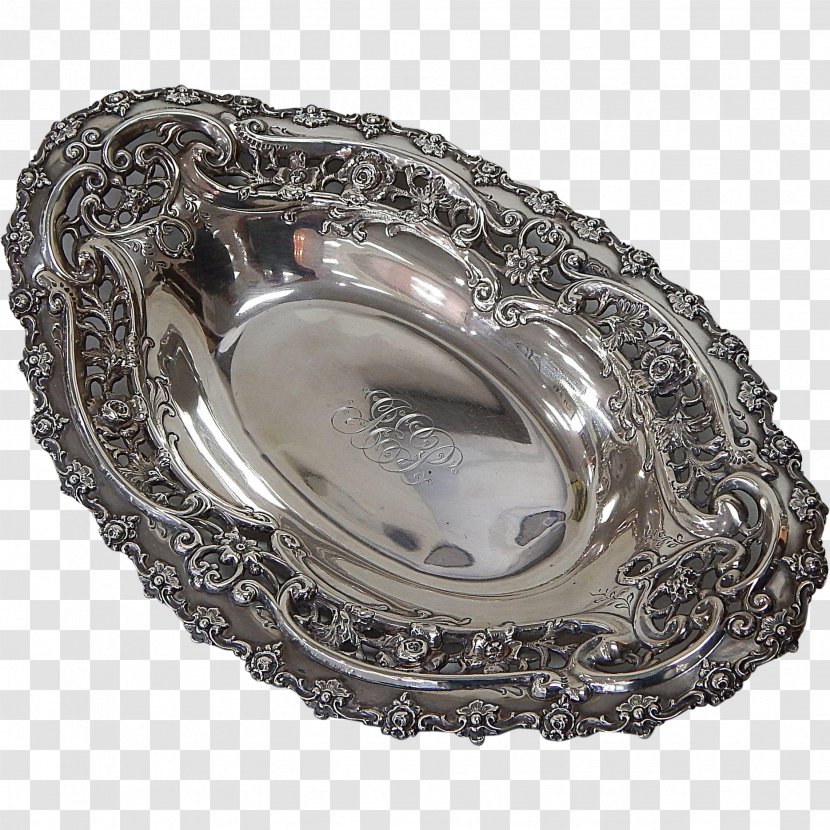 Tableware Platter Silver Metal Oval Transparent PNG