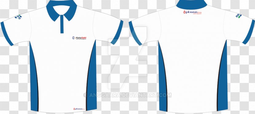 T-shirt Polo Shirt Collar Logo - Blue - Kaos Polos Transparent PNG