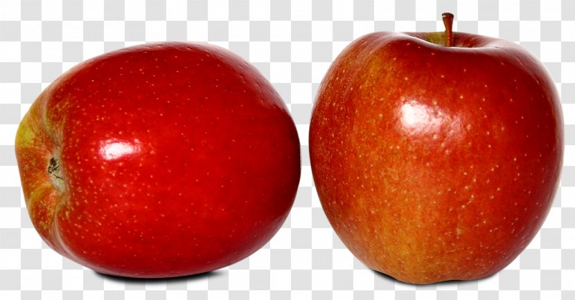 Apple - Mcintosh - Two Red Ripe Apples Transparent PNG