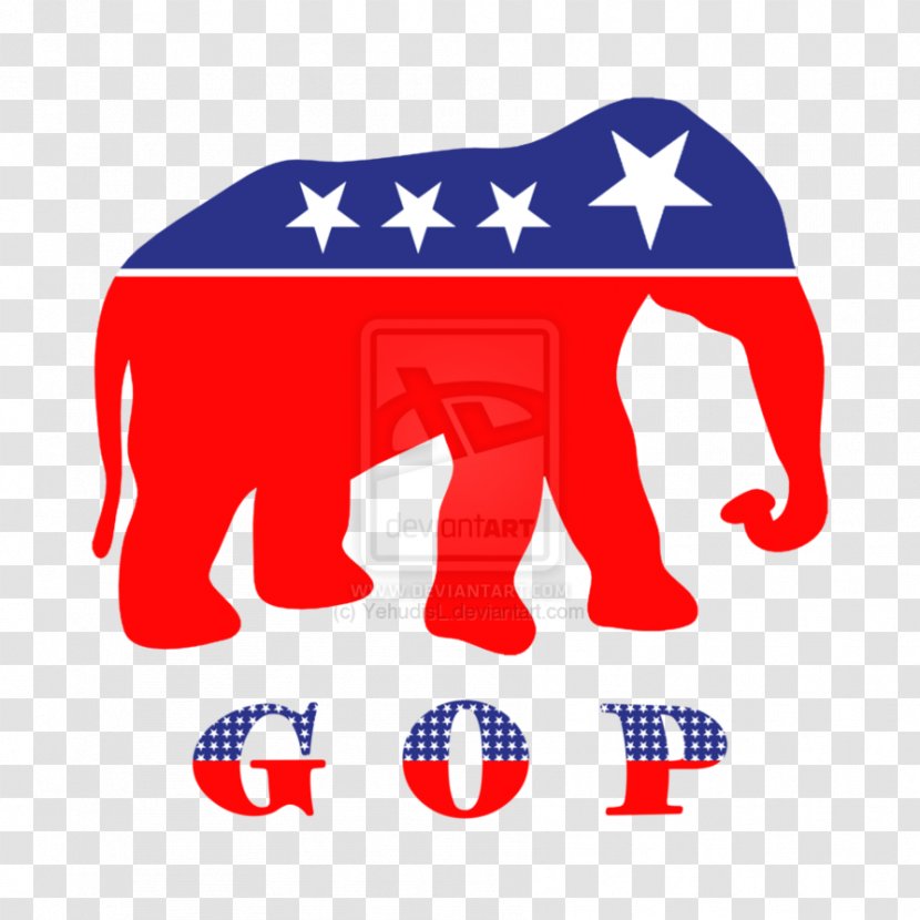 Republican Party Elephantidae Paper Clip Art - Red Transparent PNG