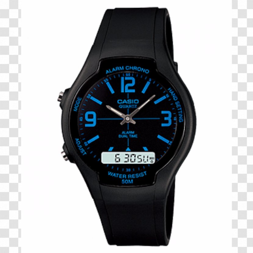 Casio AW-90H-2BV Watch Quartz Clock Analog Signal - Illuminator Transparent PNG