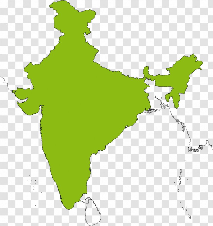 States And Territories Of India Map Royalty-free - Tree - The Middle East Transparent PNG